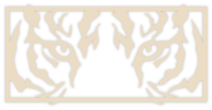 Preview: Rechteckiges Holzbild mit Tigermotiv in verschiedenen Farben und Größen